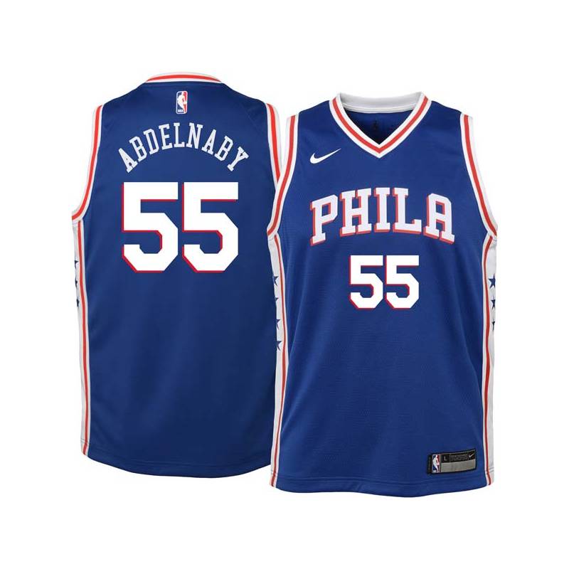 Blue Alaa Abdelnaby Twill Basketball Jersey -76ers #30 Abdelnaby Twill Jerseys, FREE SHIPPING