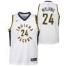 White John Williams Pacers #24 Twill Basketball Jersey FREE SHIPPING