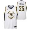 White Billy Knight Pacers #25 Twill Basketball Jersey FREE SHIPPING