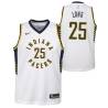 White John Long Pacers #25 Twill Basketball Jersey FREE SHIPPING