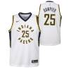 White Erick Dampier Pacers #25 Twill Basketball Jersey FREE SHIPPING