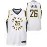 White Tom Owens Pacers #26 Twill Basketball Jersey FREE SHIPPING