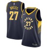 Navy Primoz Brezec Pacers #27 Twill Basketball Jersey FREE SHIPPING