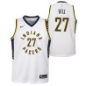 White Jordan Hill Pacers #27 Twill Basketball Jersey FREE SHIPPING