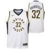 White Dan Roundfield Pacers #32 Twill Basketball Jersey FREE SHIPPING