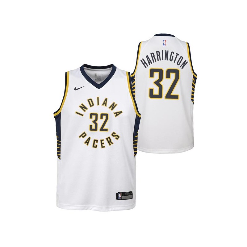 White Al Harrington Pacers #32 Twill Basketball Jersey FREE SHIPPING