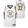 White Al Harrington Pacers #32 Twill Basketball Jersey FREE SHIPPING