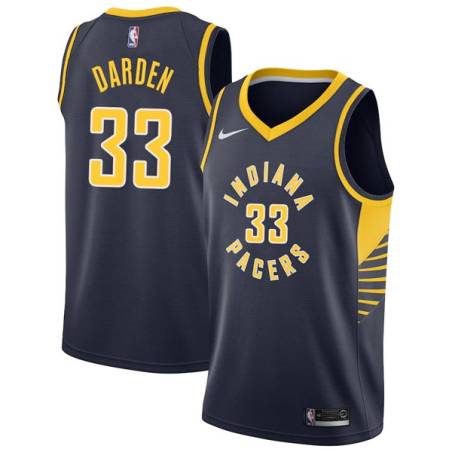 Navy Ollie Darden Pacers #33 Twill Basketball Jersey FREE SHIPPING