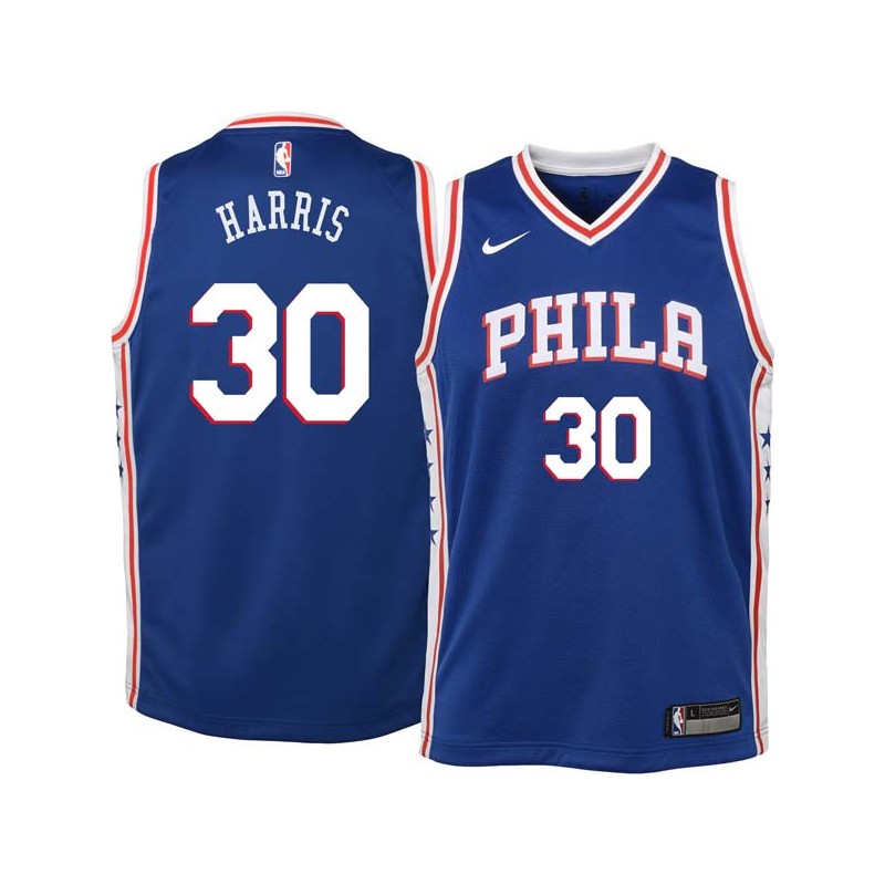 Blue Lucious Harris Twill Basketball Jersey -76ers #30 Harris Twill Jerseys, FREE SHIPPING