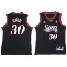 Black Throwback Lucious Harris Twill Basketball Jersey -76ers #30 Harris Twill Jerseys, FREE SHIPPING