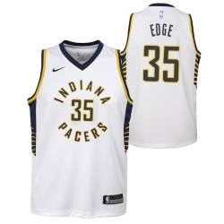 White Charles Edge Pacers #35 Twill Basketball Jersey FREE SHIPPING