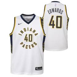 White James Edwards Pacers #40 Twill Basketball Jersey FREE SHIPPING