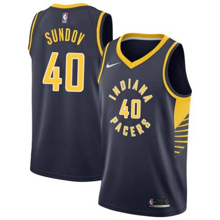 Navy Bruno Sundov Pacers #40 Twill Basketball Jersey FREE SHIPPING