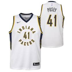 White James Posey Pacers #41 Twill Basketball Jersey FREE SHIPPING