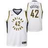 White Ronald Kozlicki Pacers #42 Twill Basketball Jersey FREE SHIPPING