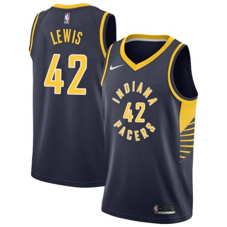 Navy Mike Lewis Pacers #42 Twill Basketball Jersey FREE SHIPPING