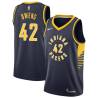 Navy Tom Owens Pacers #42 Twill Basketball Jersey FREE SHIPPING