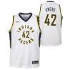 White Tom Owens Pacers #42 Twill Basketball Jersey FREE SHIPPING