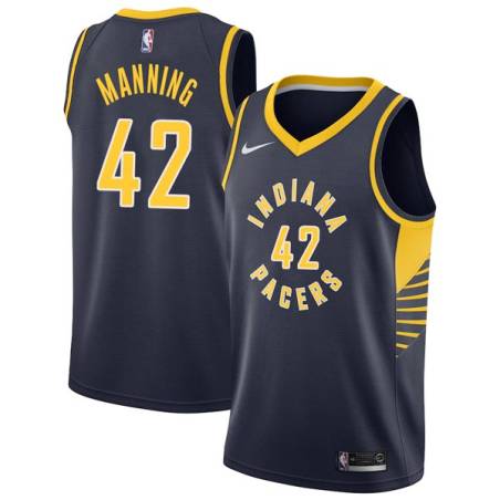 Navy Ed Manning Pacers #42 Twill Basketball Jersey FREE SHIPPING