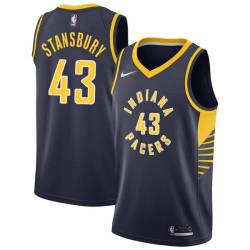 Terence Stansbury Pacers #43 Twill Basketball Jersey FREE SHIPPING