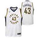 Terence Stansbury Pacers #43 Twill Basketball Jersey FREE SHIPPING