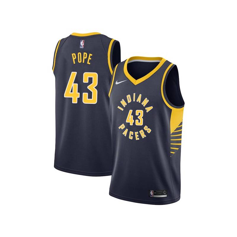 Navy Mark Pope Pacers #43 Twill Basketball Jersey FREE SHIPPING