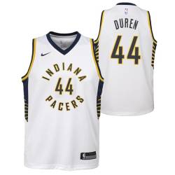 White John Duren Pacers #44 Twill Basketball Jersey FREE SHIPPING