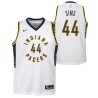 White Courtney Sims Pacers #44 Twill Basketball Jersey FREE SHIPPING