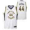 White Kyrylo Fesenko Pacers #44 Twill Basketball Jersey FREE SHIPPING