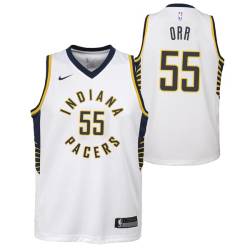 White Louis Orr Pacers #55 Twill Basketball Jersey FREE SHIPPING