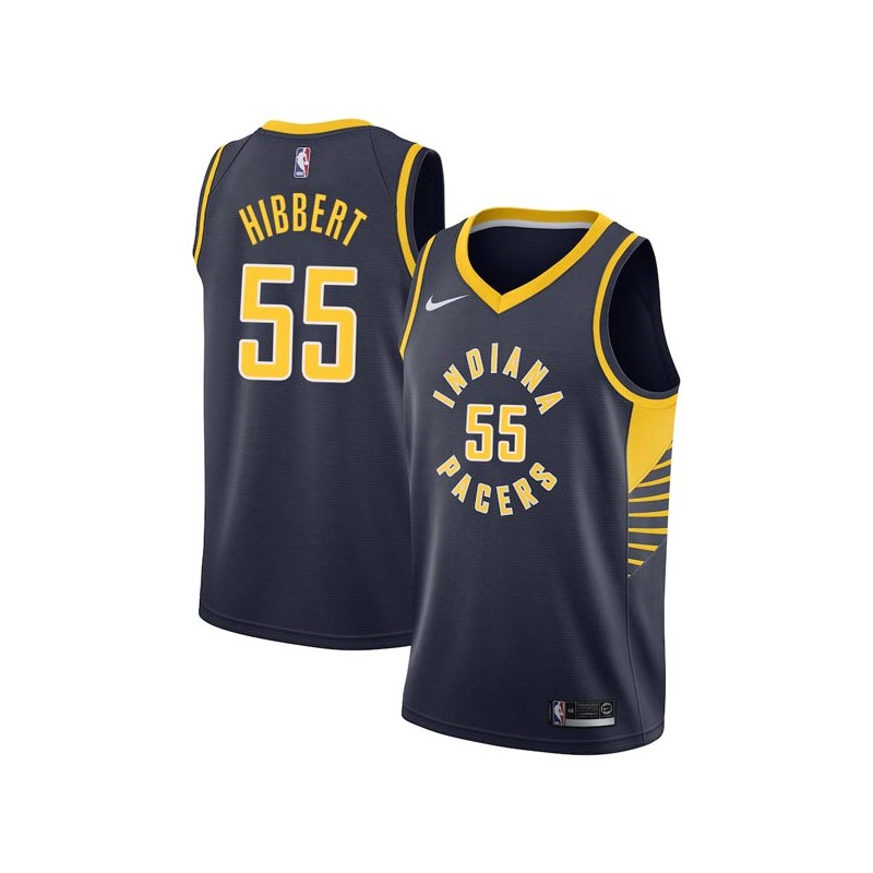 Navy Roy Hibbert Pacers #55 Twill Basketball Jersey FREE SHIPPING