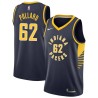 Navy Scot Pollard Pacers #62 Twill Basketball Jersey FREE SHIPPING