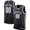 Black Custom Brooklyn Nets Twill Basketball Jersey FREE SHIPPING