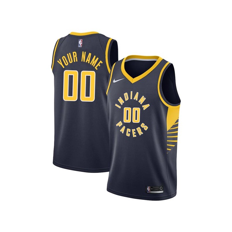 Navy Custom Indiana Pacers Twill Basketball Jersey FREE SHIPPING