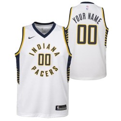 White Custom Indiana Pacers Twill Basketball Jersey FREE SHIPPING