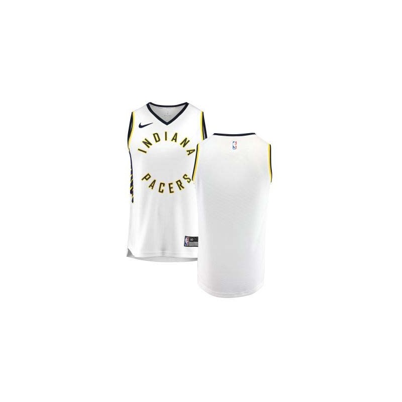 White Indiana Pacers Blank Twill Basketball Jersey FREE SHIPPING