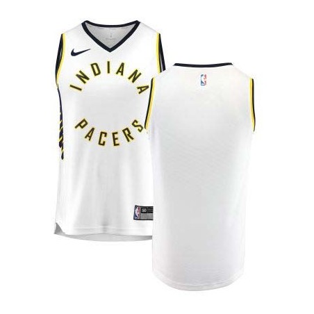 White Indiana Pacers Blank Twill Basketball Jersey FREE SHIPPING