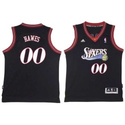 Black Throwback Spencer Hawes Twill Basketball Jersey -76ers #00 Hawes Twill Jerseys, FREE SHIPPING