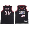 Black Throwback Justin Harper Twill Basketball Jersey -76ers #30 Harper Twill Jerseys, FREE SHIPPING