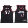 Black Throwback Steve Hayes Twill Basketball Jersey -76ers #31 Hayes Twill Jerseys, FREE SHIPPING