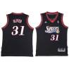 Black Throwback Brian Oliver Twill Basketball Jersey -76ers #31 Oliver Twill Jerseys, FREE SHIPPING