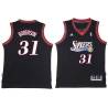 Black Throwback Glenn Robinson Twill Basketball Jersey -76ers #31 Robinson Twill Jerseys, FREE SHIPPING