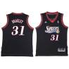 Black Throwback Michael Bradley Twill Basketball Jersey -76ers #31 Bradley Twill Jerseys, FREE SHIPPING