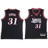 Black Throwback Charles Jenkins Twill Basketball Jersey -76ers #31 Jenkins Twill Jerseys, FREE SHIPPING