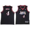 Black Throwback Ray Corley Twill Basketball Jersey -76ers #4 Corley Twill Jerseys, FREE SHIPPING