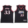 Black Throwback Reggie Johnson Twill Basketball Jersey -76ers #33 Johnson Twill Jerseys, FREE SHIPPING