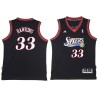 Black Throwback Hersey Hawkins Twill Basketball Jersey -76ers #33 Hawkins Twill Jerseys, FREE SHIPPING