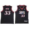 Black Throwback Willie Green Twill Basketball Jersey -76ers #33 Green Twill Jerseys, FREE SHIPPING