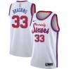 White Classic Craig Brackins Twill Basketball Jersey -76ers #33 Brackins Twill Jerseys, FREE SHIPPING