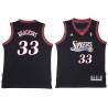 Black Throwback Craig Brackins Twill Basketball Jersey -76ers #33 Brackins Twill Jerseys, FREE SHIPPING